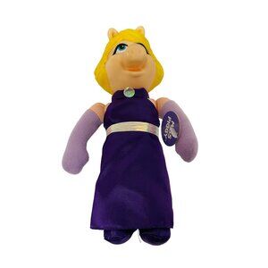 VTG Amerawell Toys Miss Pigg Doll Purple Dress Muppets Soft Body 1991 Henson Toy
